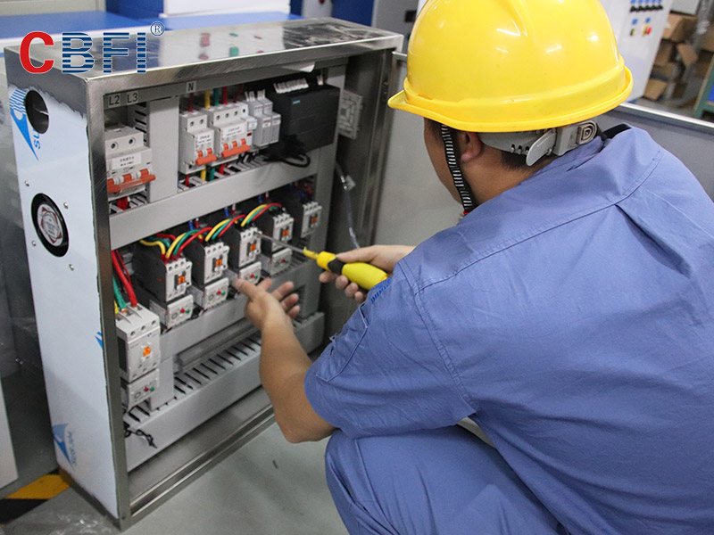 1 ton tube ice machine electrical box installation