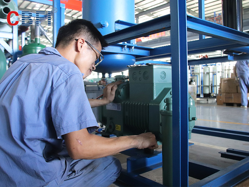 1 ton tube ice machine compressor installation