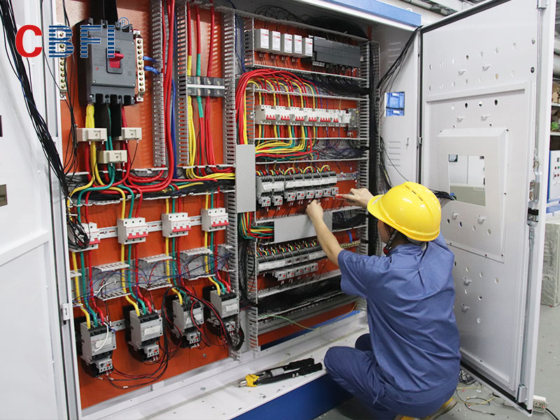 CBFI BBI1000 100 ton block ice machine electrical box installation