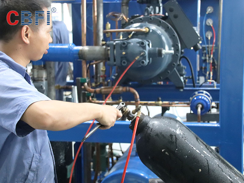 CBFI ABI200 20 ton block ice machine air tightness test