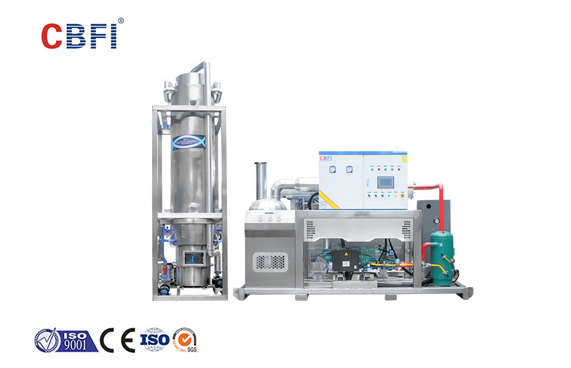 CBFI® 30-Ton Solid Tube Ice Machine Setup in Spain
